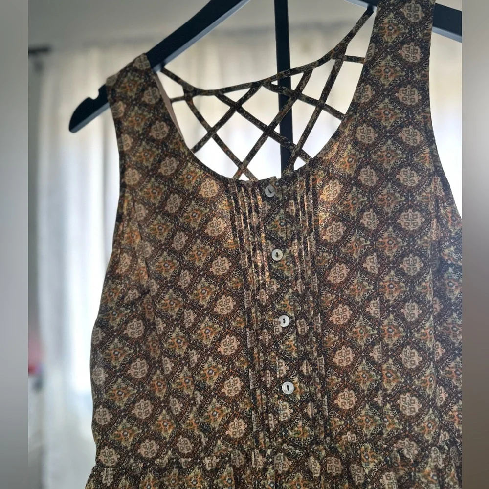 Daniel Rainn Brown and Cream Floral Fit-and-Flare Dress - Picture 8 of 8